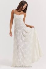 衣類 House of CB Seren ヴィンテージ クリーム フローラル レース バック マキシドレス 0N8J176 - Image 13