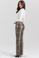 衣類 House of CB Serina スネークプリント ビーガン レザー パンツ 0N8J835 - Image 9