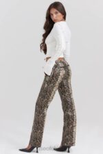 衣類 House of CB Serina スネークプリント ビーガン レザー パンツ 0N8J835 - Image 10