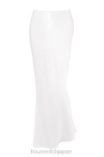 衣類 House of CB sydel ホワイトサテンバイアスカットマキシスカート 0N8J861 - Image 4
