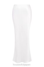 衣類 House of CB sydel ホワイトサテンバイアスカットマキシスカート 0N8J861 - Image 5