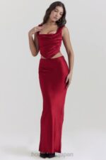 衣類 House of CB sydel ルビーサテン バイアスカット マキシスカート 0N8J832 - Image 7
