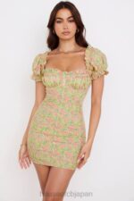 衣類 House of CB Tanaya ヴィンテージ フローラル パフスリーブ ミニドレス 0N8J538 - Image 5