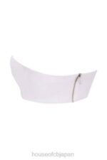 衣類 House of CB Tanice ホワイトリネンミックスバンドゥトップ 0N8J805 - Image 9