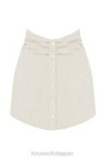 衣類 House of CB tayo ベージュリネンギャザーウエストミニスカート 0N8J970 - Image 8