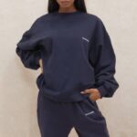 衣類 House of CB tommy ネイビー オーバーサイズ クルーネック スウェットシャツ 0N8J800