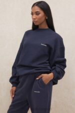 衣類 House of CB tommy ネイビー オーバーサイズ クルーネック スウェットシャツ 0N8J800 - Image 8