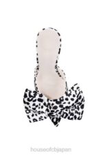 靴 House of CB beaubelle ダルメシアン プリント オーバーサイズ リボン ミュール 0N8J1110 - Image 6