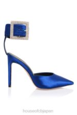 靴 House of CB クリスタ コバルトブルー クリスタル バックル パンプス 0N8J1097 - Image 4
