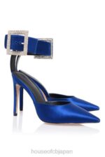 靴 House of CB クリスタ コバルトブルー クリスタル バックル パンプス 0N8J1097 - Image 5