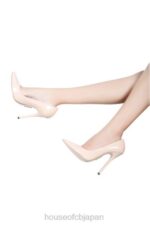 靴 House of CB パリ パテントレザー ベージュ ポインテッドトゥ ハイヒール パンプス 0N8J1136 - Image 8