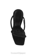 靴 House of CB ベアフット ブラック スエード スキニー ストラップ サンダル 0N8J1104 - Image 9