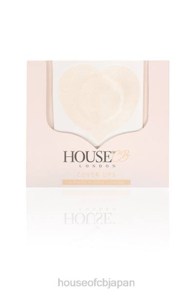 衣類 House of CB ベージュのハート型ニップルカバー 4 個セット 0N8J1323